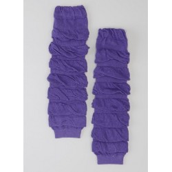 Pretty Purple Ruffle Leg Warmers